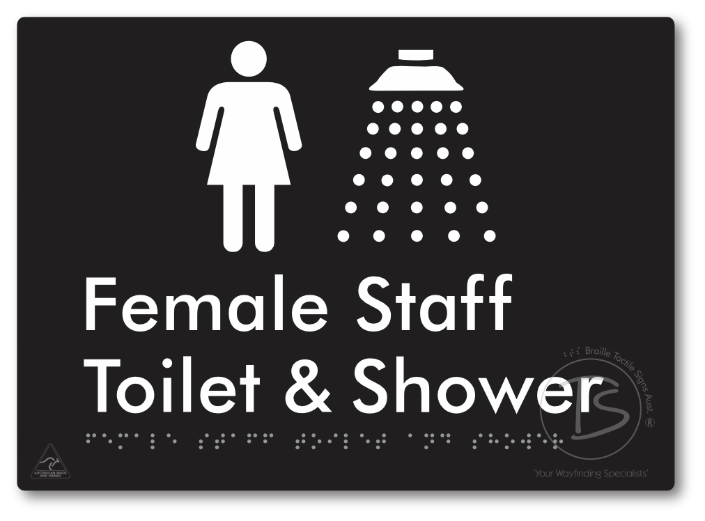 Female Staff Toilet and Shower - Braille Tactile Signs Aust.