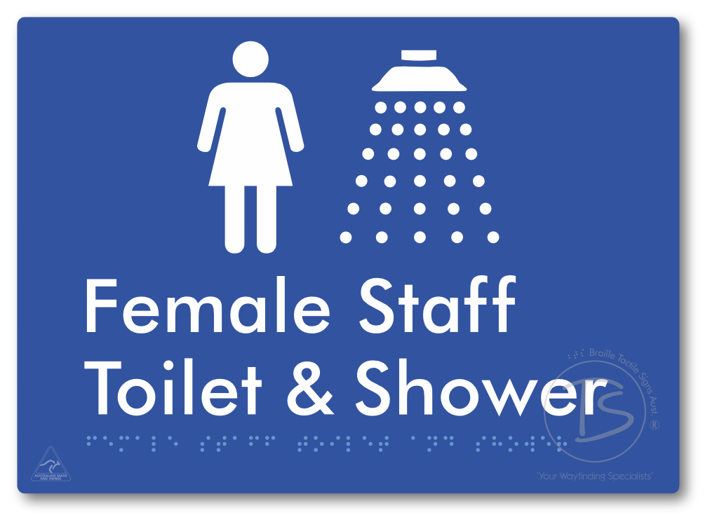 Female Staff Toilet and Shower - Braille Tactile Signs Aust.