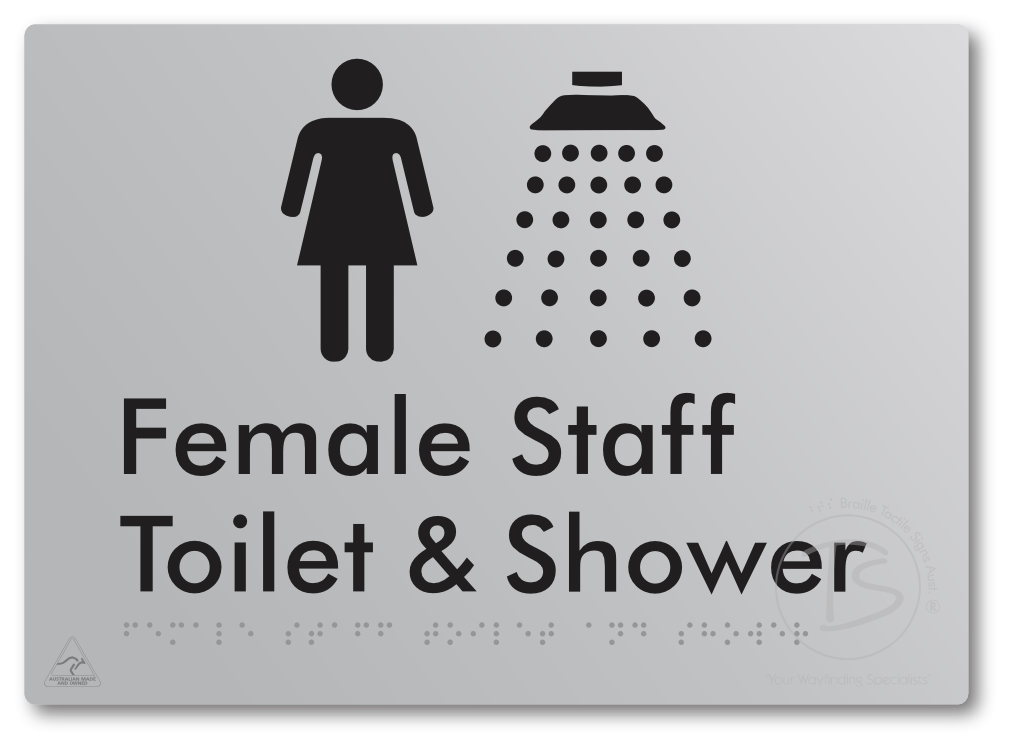 Female Staff Toilet and Shower - Braille Tactile Signs Aust.