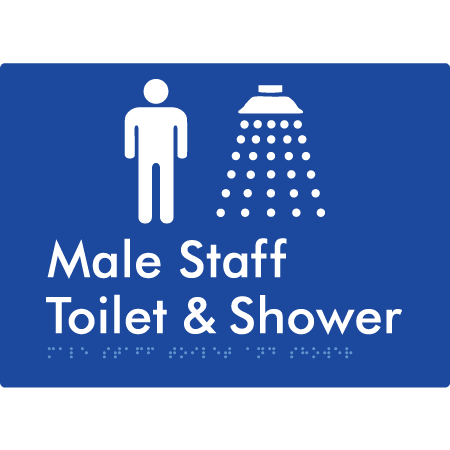 Male Staff Toilet and Shower - Braille Tactile Signs Aust.