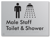 Male Staff Toilet and Shower - Braille Tactile Signs Aust.