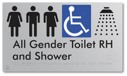 All Gender Accessible Toilet LH or RH & Shower