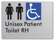 Unisex Accessible Patient Toilet RH - Braille Tactile Signs Aust.