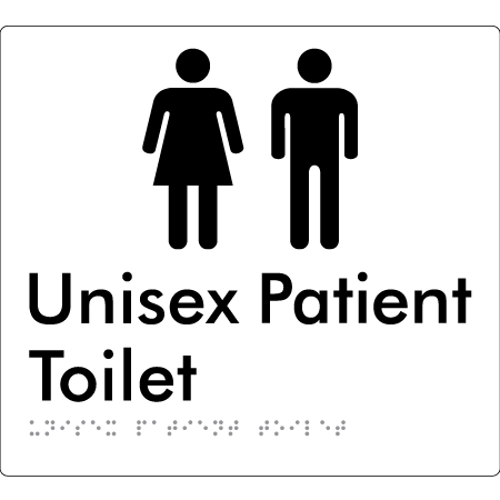 Unisex Patient Toilet - Braille Tactile Signs Aust.