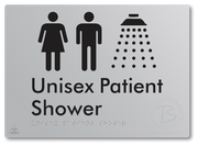 Unisex Patient Shower - Braille Tactile Signs Aust.