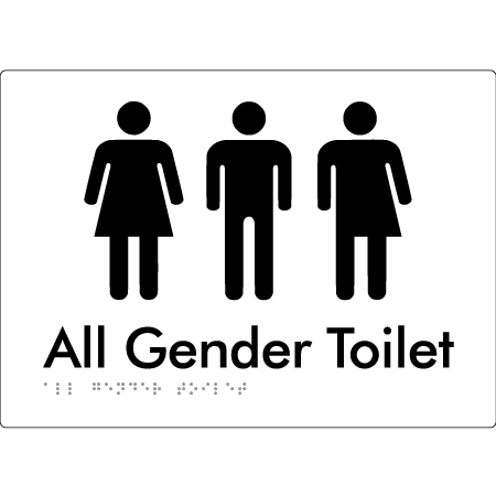 All Gender Toilet - Braille Tactile Signs Aust.