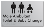 Male Toilet with Ambulant Cubicle and Baby Change - Braille Tactile Signs Aust.