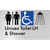 Unisex Accessible Toilet LH & Shower w/ Air Lock