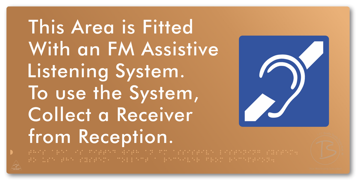 This Area is Fitted with an FM Assistive Listening System. To use the System, Collect a Receiver from Reception