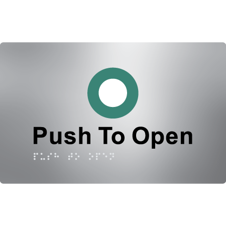 Push to Open - Braille Tactile Signs Aust.