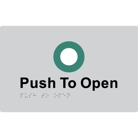 Push to Open - Braille Tactile Signs Aust.