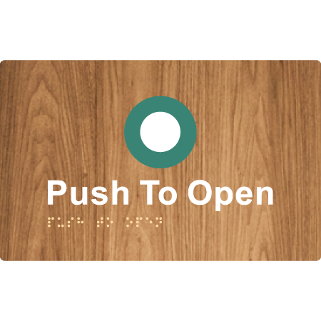 Push to Open - Braille Tactile Signs Aust.