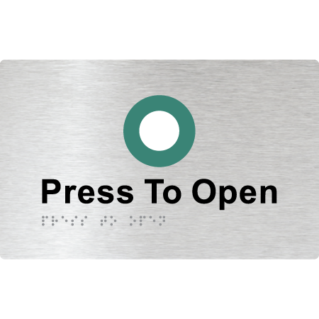 Press to Open - Braille Tactile Signs Aust.