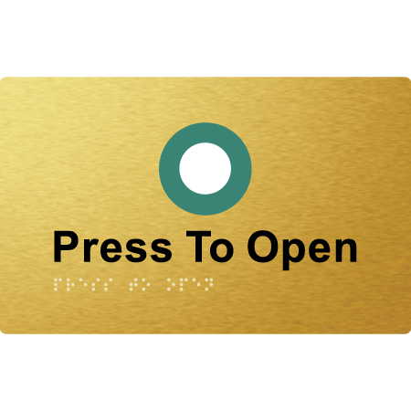 Press to Open - Braille Tactile Signs Aust.