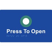 Press to Open - Braille Tactile Signs Aust.
