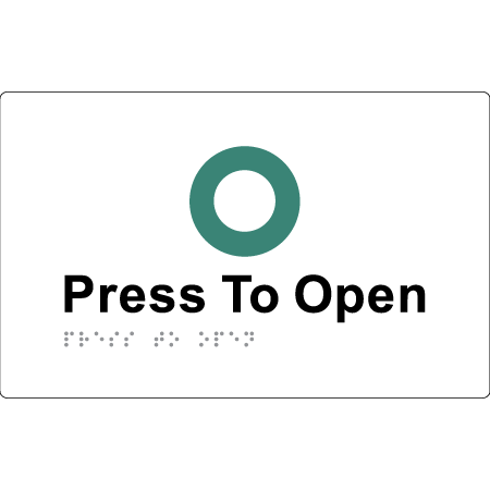 Press to Open - Braille Tactile Signs Aust.