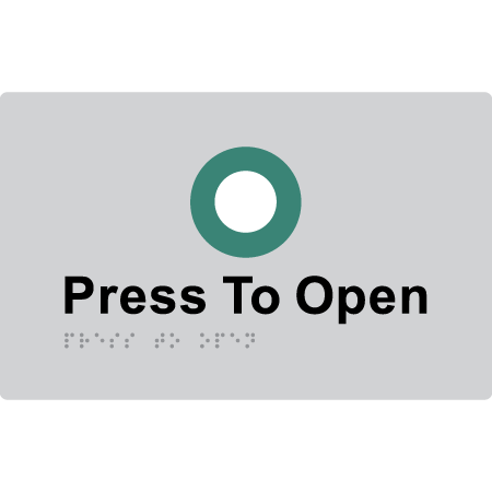 Press to Open - Braille Tactile Signs Aust.