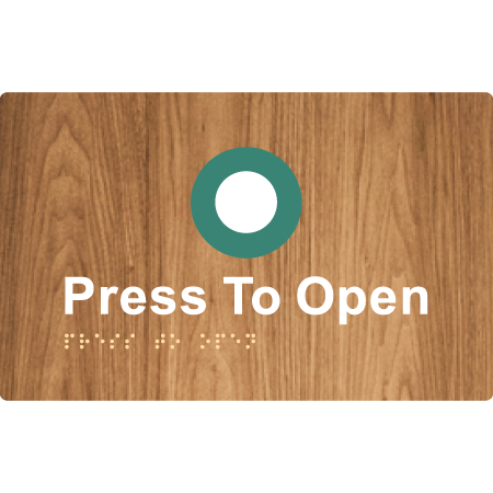 Press to Open - Braille Tactile Signs Aust.