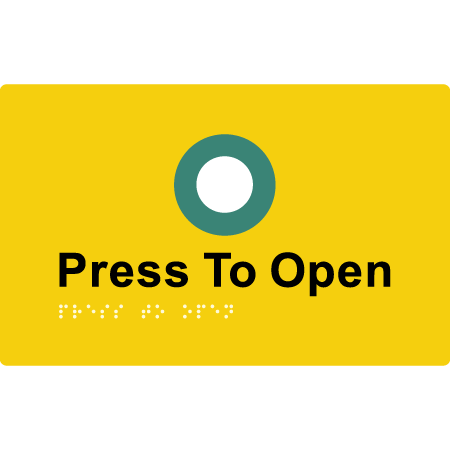 Press to Open - Braille Tactile Signs Aust.