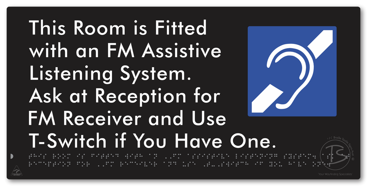 This Room is Fitted with an FM Assistive Listening System. Ask at Reception for FM Receiver and Use T-Switch if You Have One