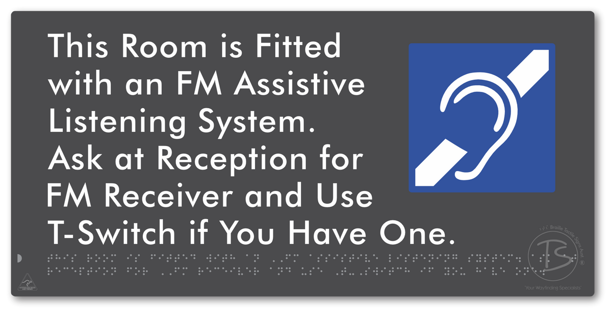 This Room is Fitted with an FM Assistive Listening System. Ask at Reception for FM Receiver and Use T-Switch if You Have One