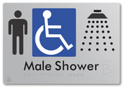Male Accessible Shower - Braille Tactile Signs Aust.