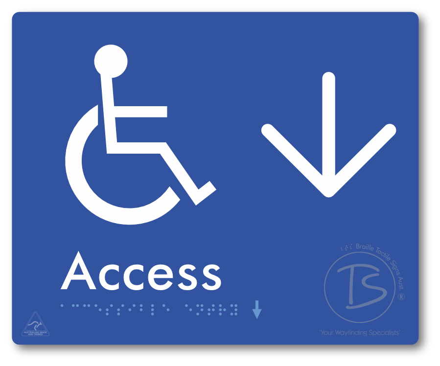 Accessible Entry with Large Directional Arrow