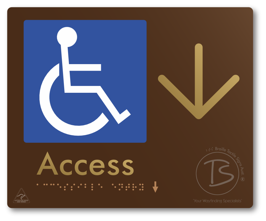 Accessible Entry with Large Directional Arrow