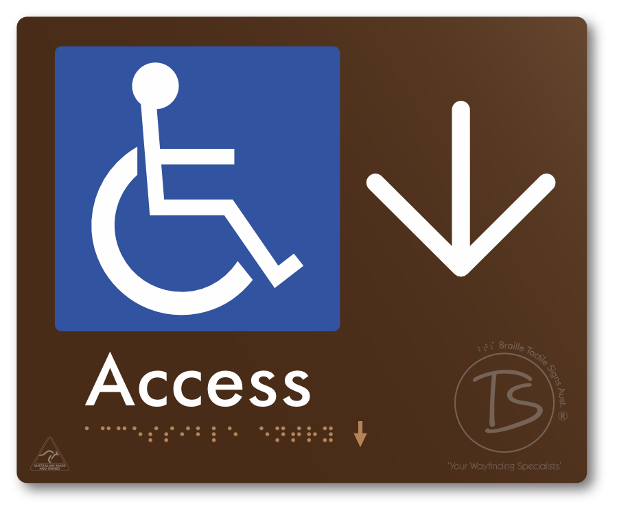Accessible Entry with Large Directional Arrow