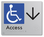 Accessible Entry with Large Directional Arrow