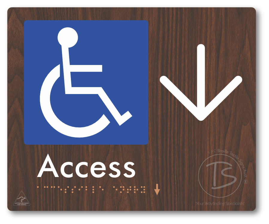 Accessible Entry with Large Directional Arrow
