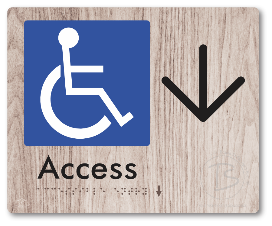 Accessible Entry with Large Directional Arrow