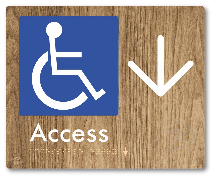 Accessible Entry with Large Directional Arrow