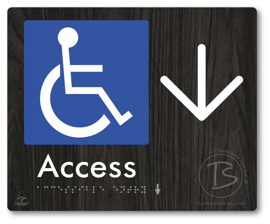 Accessible Entry with Large Directional Arrow