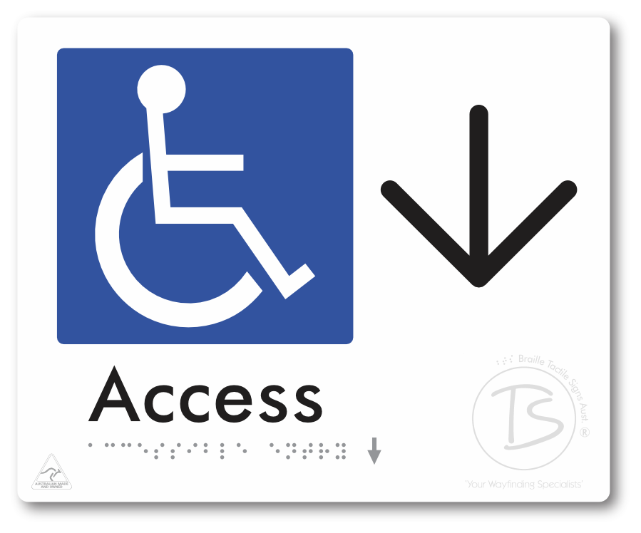 Accessible Entry with Large Directional Arrow
