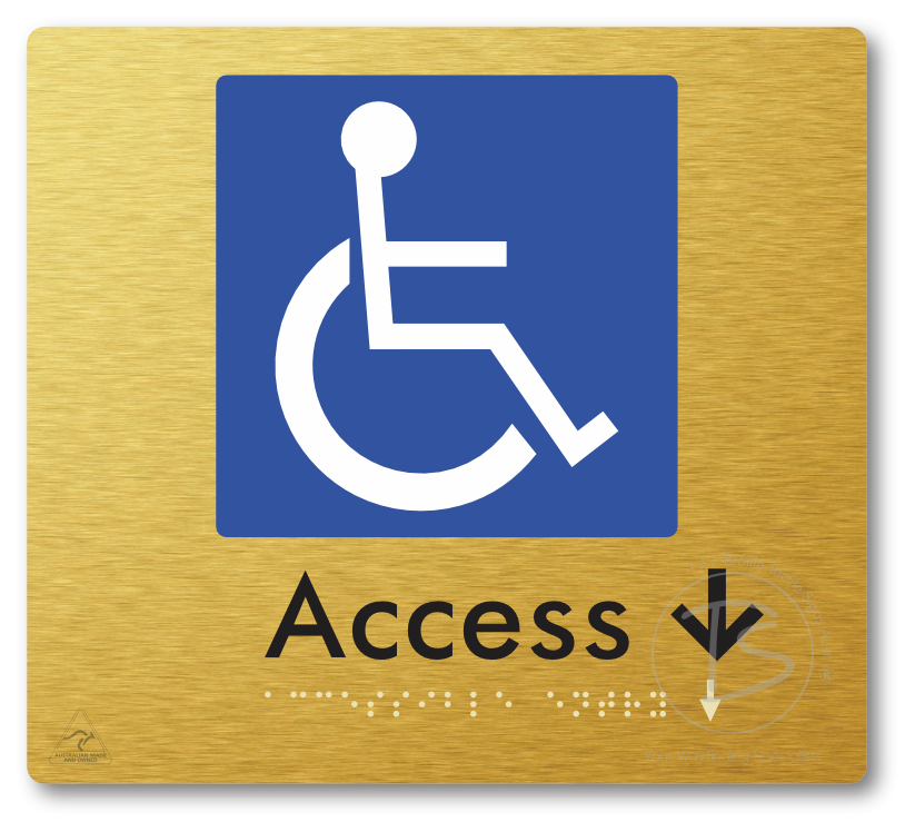 Accessible Entry with Small Directional Arrow