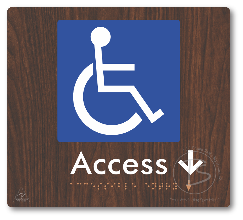 Accessible Entry with Small Directional Arrow