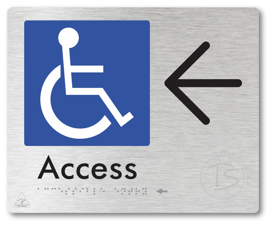 Accessible Entry with Large Directional Arrow