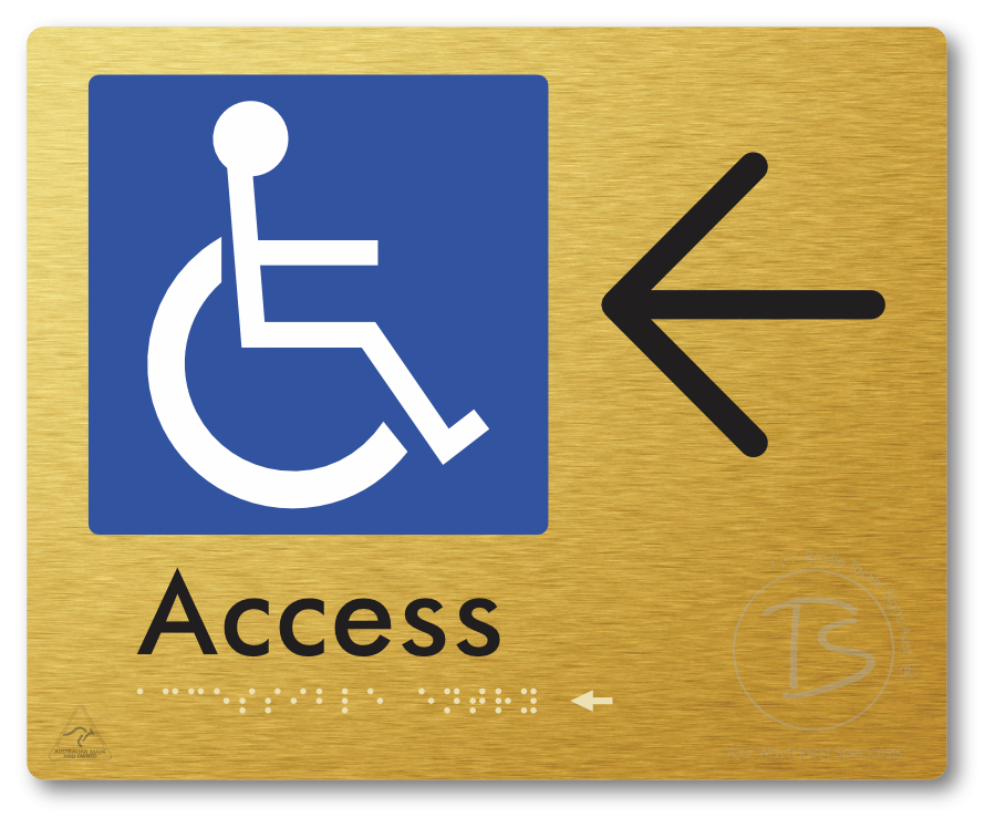 Accessible Entry with Large Directional Arrow