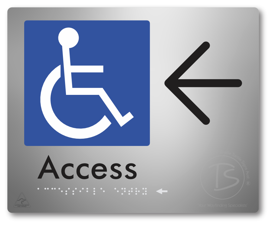 Accessible Entry with Large Directional Arrow