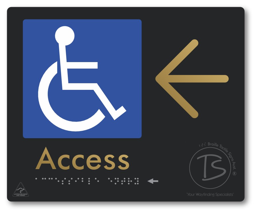 Accessible Entry with Large Directional Arrow