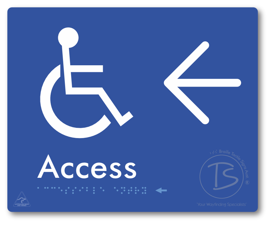 Accessible Entry with Large Directional Arrow