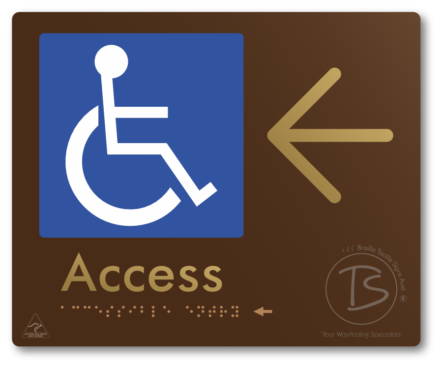 Accessible Entry with Large Directional Arrow