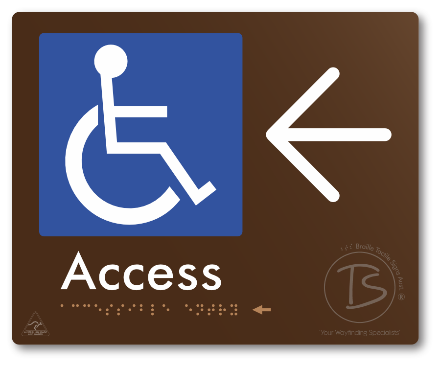 Accessible Entry with Large Directional Arrow