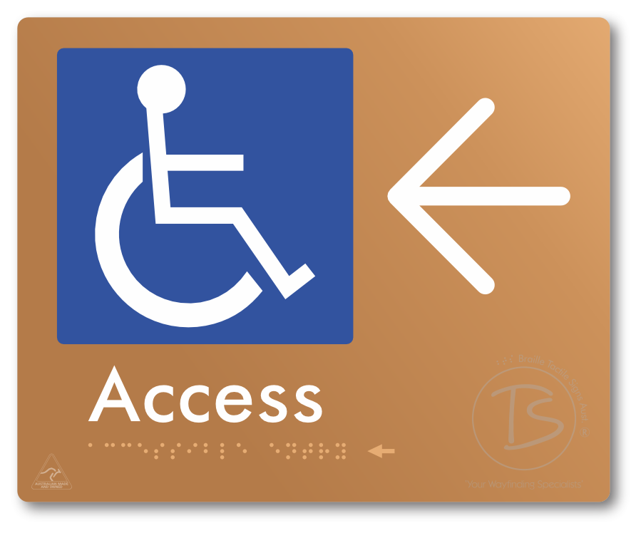 Accessible Entry with Large Directional Arrow