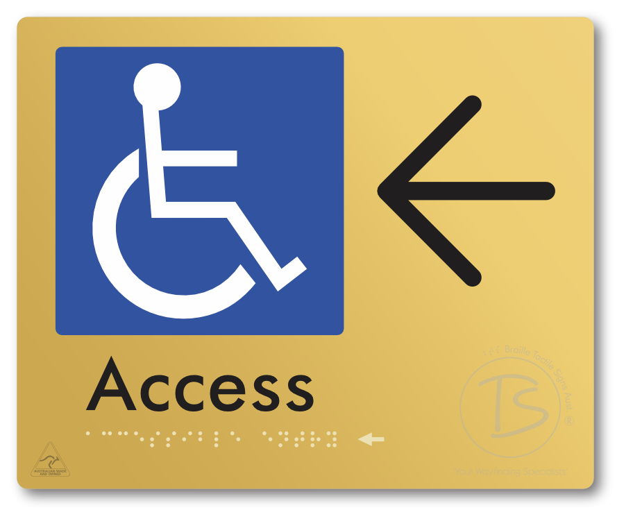 Accessible Entry with Large Directional Arrow