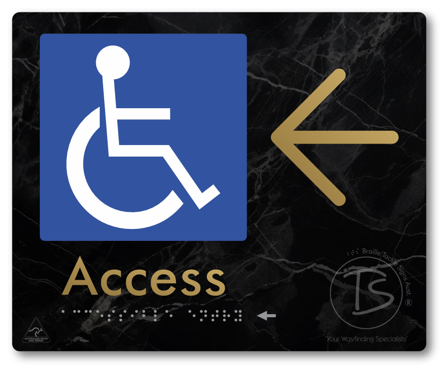 Accessible Entry with Large Directional Arrow