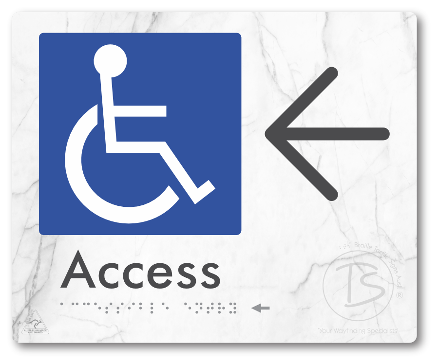 Accessible Entry with Large Directional Arrow