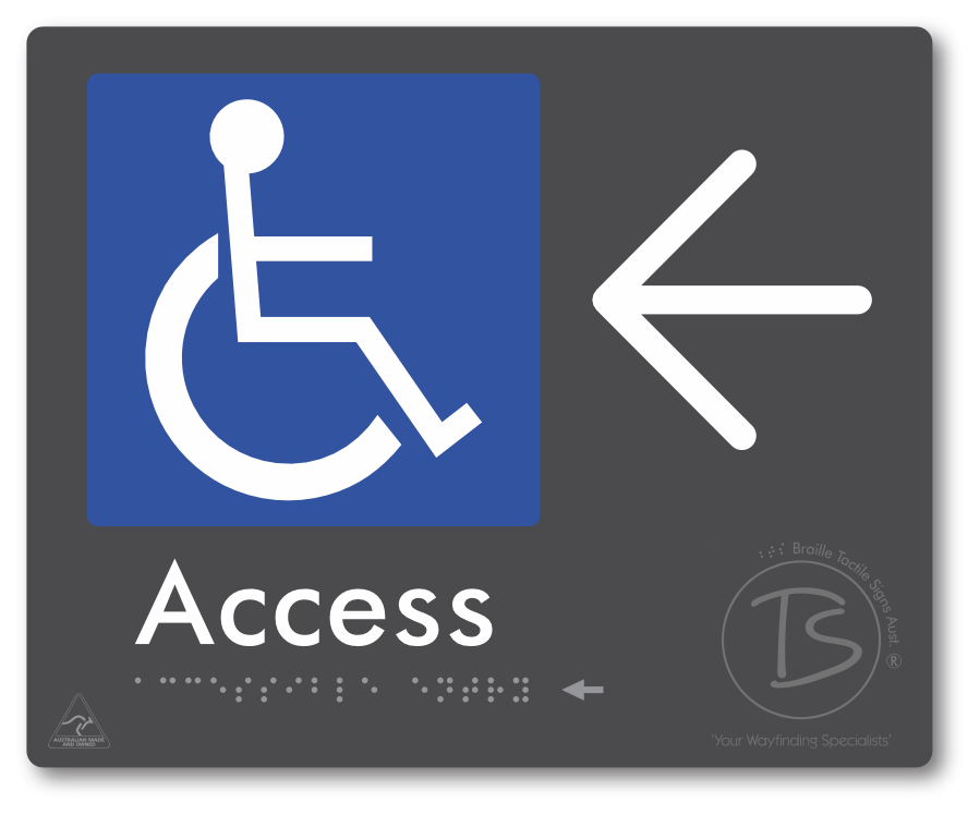 Accessible Entry with Large Directional Arrow