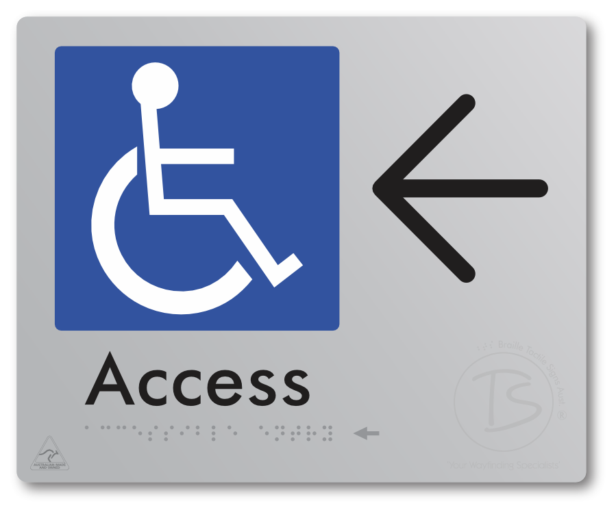 Accessible Entry with Large Directional Arrow